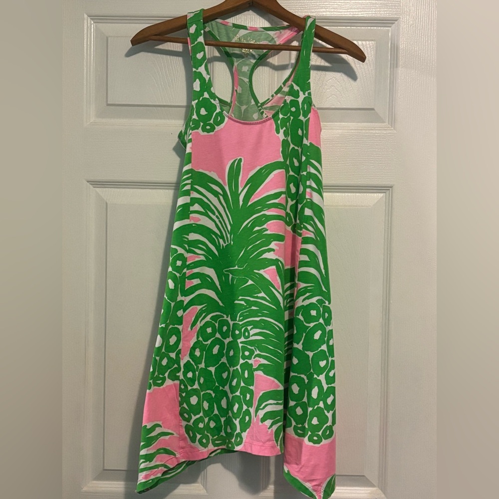 Lilly Pulitzer Green and White Patterned Dress